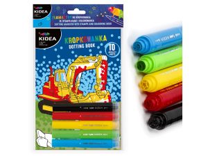 FLAMASTRY DO MAL KROPKAMI ZE STEMP I KOLORO POJAZD