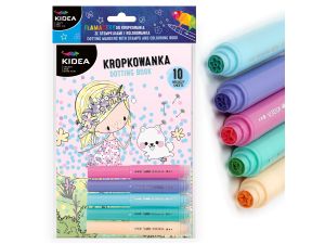 FLAMASTRY DO MAL KROPKAMI ZE STEMP I KOLORO WRÓŻKI