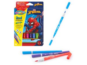 FLAMASTRY DWUSTRONNE 10 KOL. SPIDERMAN COLORINO