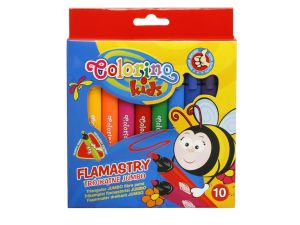 FLAMASTRY JUMBO TRÓJKĄTNE COLORINO 10 KOLORÓW
