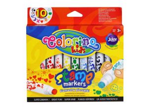 FLAMASTRY PIECZĄTKI 10 KOLORÓW COLORINO