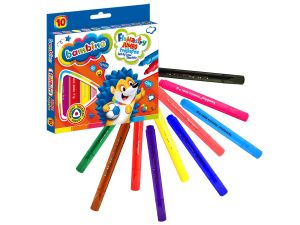 FLAMASTRY TRÓJKĄTNE 10 KOLORÓW BAMBINO JUMBO