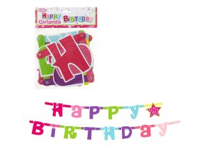 GIRLANDA HAPPY BIRTHDAY RÓŻOWE 1,8M GODAN