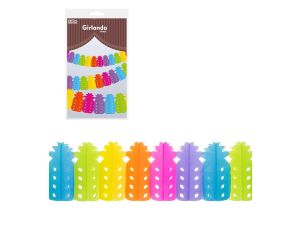 GIRLANDA PAPIEROWA KOLOROWE ANANASY 360X11,5X20CM