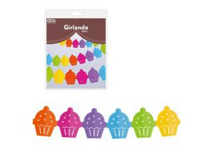 GIRLANDA PAPIEROWA KOLOROWE BABECZKI360X15,1X18 CM
