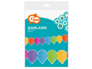 GIRLANDA PAPIEROWA KOLOROWE BALONIKI 360X13,3X18 