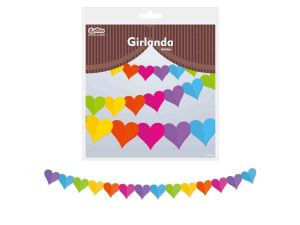 GIRLANDA PAPIEROWA SERDUSZKA KOLOR360X17X18