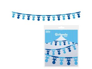 GIRLANDA PAPIEROWA SMOCZKI 360X16X18 NIEB GODAN