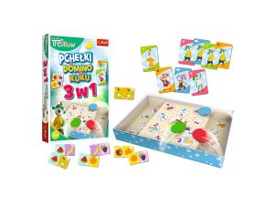 GRA PLANSZOWA DOMINO PCHEŁKI KUKU 3w1 TREFL 01921