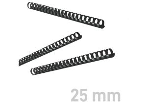 GRZBIET PLASTIKOWY 25MM CZARNY A'50 OPUS