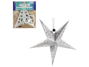 GWIAZDA HOLOGRAMOWA GW-7411 SREBRNA ROZM.30CM ALIG