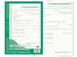 INFORMACJA DLA PRACOWNIKA 500-A