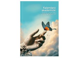 KALENDARZ AKADEMICKI A5 TYG PCV BEZBARWNY DŁOŃ