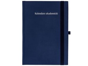 KALENDARZ AKADEMICKI A5 TYG PIKO Z GUMKĄ GRANAT