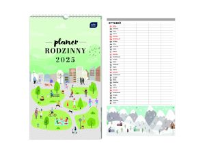 KALENDARZ PLANER RODZINNY 25X43 RAZEM INTERDRUK