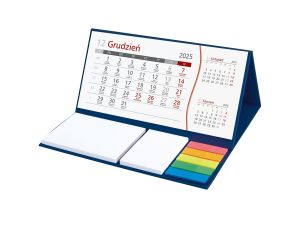 KALENDARZ Z NOTESEM GRANAT