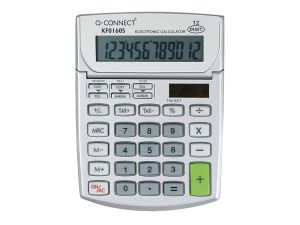 KALKULATOR Q-CONNECT 12 CYFR PODWÓJNE ZASILANIE