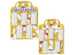 KARTA EDU TABLICZKA MNOŻENIA LAMY HENRY