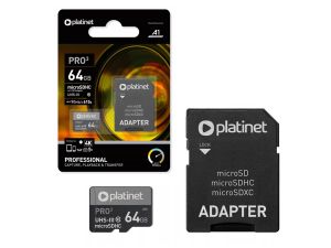 KARTA PAMIĘCI+ADAPTER CLASS 10 64GB 43999 PLATINET