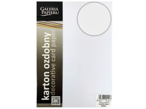 KARTON OZDOBNY GŁADKI BIAŁY 20SZT. 250G GALERIA P.