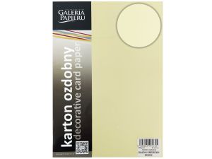 KARTON OZDOBNY GŁADKI KREMOWY  20SZT 250G GALERIA PAPIERU