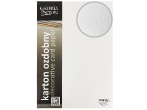 KARTON OZDOBNY PŁÓTNO BIAŁY 20SZT. 230G GALERIA P.