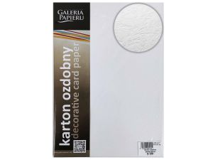 KARTON OZDOBNY SKÓRA BIAŁY 20SZT 230G