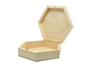KASETKI DREWNIANE SZEŚCIOKĄTNE 16CM 540-271D S0261