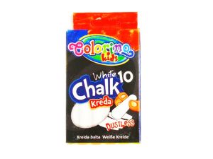 KIDS KREDA BIAŁA BEZPYŁOWA 10 SZT COLORINO