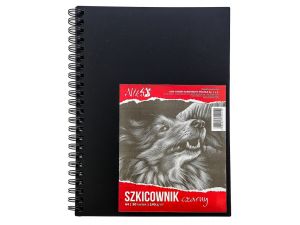 KIN SZKICOWNIK A4 140G. 30 KARTEK CZARNY
