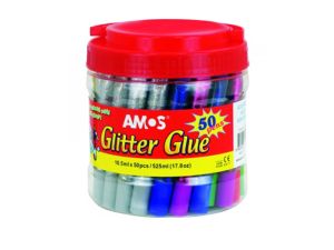 KLEJ Z BROKATEM AMOS GCL 10BK50 10,5ML X 50 KOLORÓ