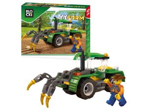 KLOCKI BLOCKI MY FARM TRAKTOR Z PŁUGIEM ICOM