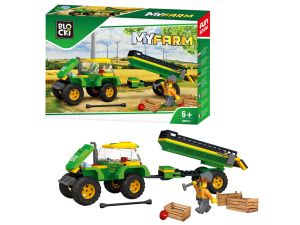 KLOCKI BLOCKI MY FARM TRAKTOR Z PRZYCZEPĄ ICOM