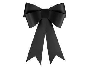 KOKARDA DEKORACYJNA DIY CZARNA 55X71CM PARTYDECO