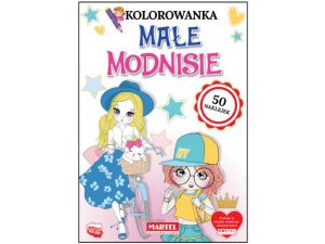 KOLOROWANKA MAŁE MODNISIE 50 NAKLEJEK MARTEL