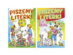 KOLOROWANKA PISZEMY LITERKI Z NALEPKĄ 043 KRZESIEK