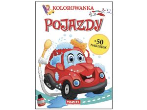 KOLOROWANKA POJAZDY 50 NAKLEJEK MARTEL