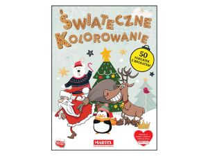 KOLOROWANKA ŚWIĄTECZNE KOLOROWANIE 50 NAKLEJEK MARTEL