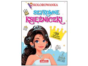 KOLOROWANKA SZYKOWNE KSIĘŻNICZKI 50 NAKLEJEK MARTEL
