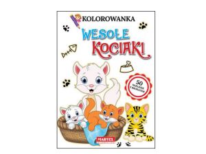 KOLOROWANKA WESOŁE KOCIAKI 50 NAKLEJEK MARTEL