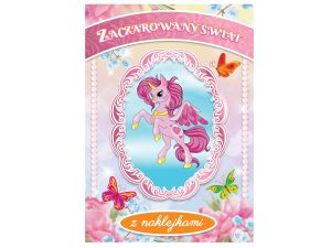 KOLOROWANKA ZACZAROWANY ŚWIAT Z NAKLEJKAMI MD