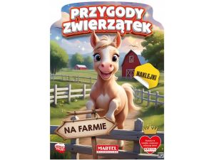 KOLOROWANKA ZWIERZĘTA NA FARMIE Z NAKLEJKAMI MARTEL