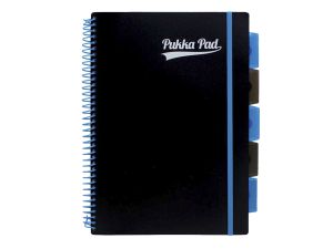 KOŁOZESZYT A4 PP NEON BLACK KRATKA NIEB PUKKA PAD