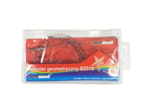KOMPLET GEOMETRYCZNY W ETUI B2158 15CM