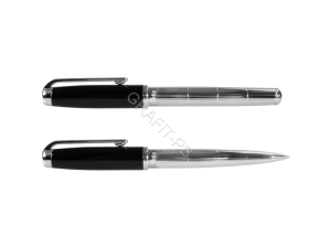 KOMPLET PIÓRO + DŁUGOPIS SREBRNY KK370-PDV