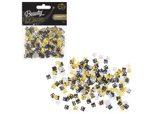 KONFETTI FOLIOWE B&C CYFERKA 18 18G CZARNO-SREB-ZŁ