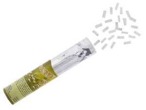 KONFETTI PNEUMATYCZNE SREBNE PASKI 20CM GODAN