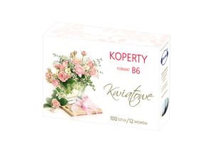 KOPERTY KOLOROWE B6 A'100 KB6WZ KWIATOWE