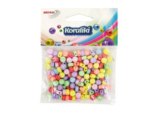 KORALIKI AKRYLOWE MIX KOLORÓW ALFABET KL6 BREWIS