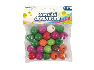 KORALIKI DREWNIANE 16MM MIX KOL. KD16-2 BREWIS